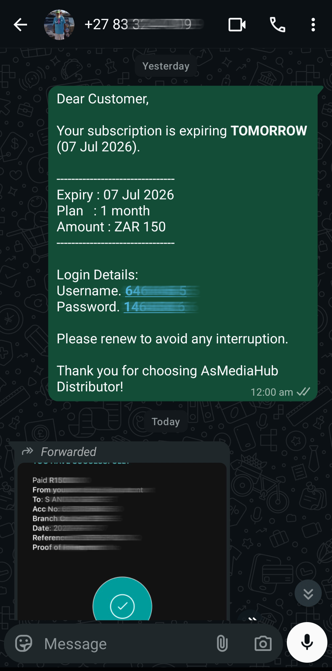 WhatsApp Warning Interface Preview
